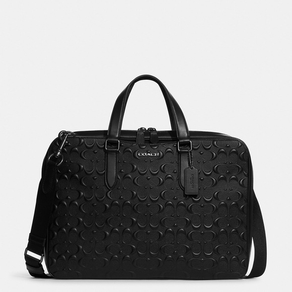 🔥 Authentic COACH Briefcase Work Bag Signature Leather Designer Rare Unisex - Picture 4 of 4